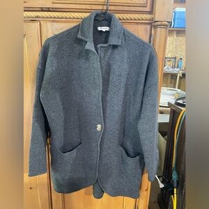 Madewell Saville Sweater Blazer grey 100% wool